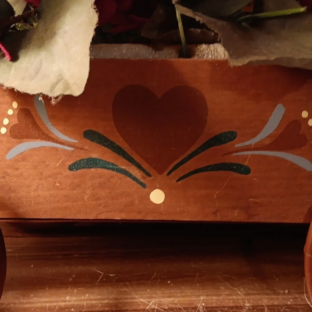 Vintage Home Interiors Homco wooden primitive folk art wagon wall deco